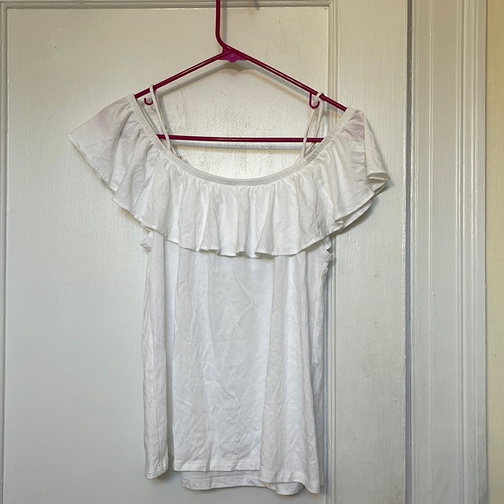 Resort White off the shoulder Lilly Pulitzer Tamiami Top